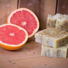 grapefruit and calendula handmade soap