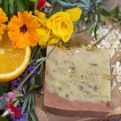 wildflower and oats handmade soap